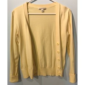 Banana Republic pale yellow 90’s cardigan, S